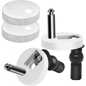 2 Pi&egrave;ces Charni&egrave;Res de Si&egrave;ge de Toilettes, Fixation Abattant WC Universelles, Avec Vis Caoutchouc Rechange, Utilis&eacute;Es Pour Installer et Fixer Le Si&egrave;ge de Toilettes,Adapt&eacute;es &agrave; la Plupart des Toilettes - Neuf