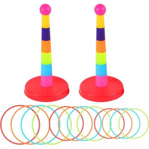 MEVRONISSHOP-Lancer d'anneaux pour Enfants avec 24 Anneaux de Lancer,Jeux de Lancer d'anneaux de Carnaval pour Enfants, f&ecirc;tes d'anniversaire, Jeux de Jardin ext&eacute;rieurs. - Neuf