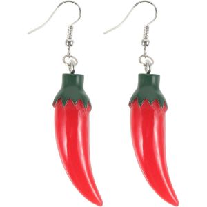 Kal-Boucles D'oreilles Piment Rouge - Accessoire De Mode Pour Femmes Et Filles, Idéal Pour Anniversaires, Noël, Fêtes - Neuf