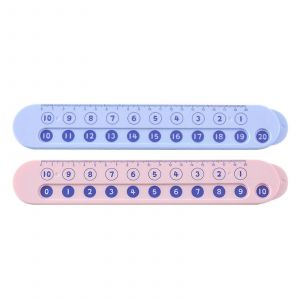 Outil De Formation Mathématique, Règle De Classe Pour Enfants, Pratique De L'addition Et De La Soustraction, Apprentissage Interactif, 26 X 4 X 0,50 Cm, 2 Pièces - Neuf