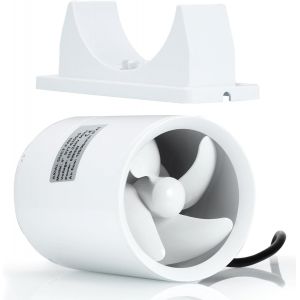 Yemaesre-Ventilateur Tubulaire 100 Mm - Vitesse Réglable - Avec Support Amovible - Pour Salle De Bain, Wc, Cuisine, Serre, Tente, Garage - Blanc - Neuf