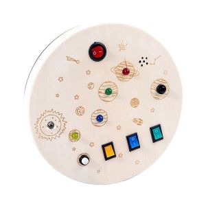 Star Baby Planche en bois occup&eacute;e avec des jouets &eacute;ducatifs sensoriels &agrave; lumi&egrave;re LED pour les tout-petits 1-3Y Jouet &agrave; interrupteur &agrave; bascule - Neuf