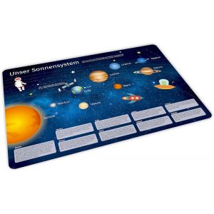 Eryi-Set De Table Solide En Vinyle Avec Effet D'apprentissage Pour Enfants Système Solaire Sets De Table Sans Bpa Lavable Résistant Aux Déchirures Couleurs Résistantes Cadeau Pour Rentrée - Neuf