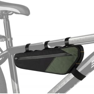 Kal-Sacoche Cadre Velo 2,5l Grande Capacité Sac Pour Tube Horizontale De Vélo Étanche Accessoires Vélos Route De Course Porte Outil Kit Velo Electrique Vtt Cyclisme 380 * 115 * 55mm Vert - Neuf