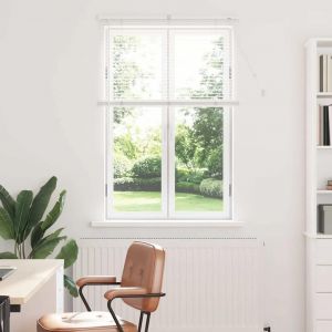 Vidaxl Store De Fenêtre Avec Des Rideaux Autre Blanc 80 X 130 Cm Aluminium - Neuf