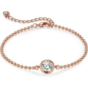 Bracelet Cha&icirc;ne Perle, Bracelet Femme En Cristaux Autrichiens, Bijoux Femme Plaqu&eacute;s Or Blanc18 Carats, Cadeau Femme-Id&eacute;es Uniques Pour Anniversaire, F&ecirc;te Des M&egrave;res, Saint-Valentin, No&euml;l - Neuf