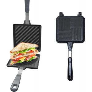 Checarzhn--No1-Moule À Sable Grillé, Moule À Toastie De Camping Anti-Adhésif Avec Poignées Résistantes À La Chaleur, Conductivité Thermique Rapide, Poêles De Cuisson Ridge Monkey Pour Petit Déjeuner En Fam - Neuf