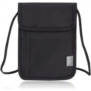 RFCBC-Sac de Passeport pour Femme Homme, Tour de Cou Voyage, Portefeuille de Cou Imperméable, RFID Protection, Anti-Theft, Soft Chest Bag, Sac de Cou pour Documents - Neuf