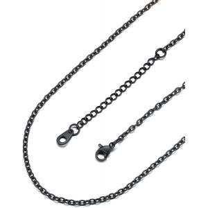 Tianyi-1,4mm/2mm Collier Femme Cha&icirc;ne Acier Inoxydable/Plaqu&eacute; Or, Cha&icirc;ne Maille For&ccedil;at Pour Pendentif, Longueur De 35 &Agrave; 75 Cm + 5 Cm Ajustable - Neuf