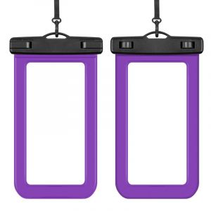 (Violet) Imperm&eacute;able &Agrave; L'eau Smartphone De Poche [Lot De 2] Ipx8 Sac &Eacute;tanche Pour Iphone 13, 12 Pro Max, 11, 11 Pro, Xs Max, Xr, Xs, X, 8, Huawei P50 Pro, Galaxy S22/S21/S20, Jusqu'&agrave; 7,0 - Neuf