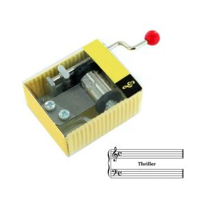 Thriller (Michael Jackson) - Boîte à musique / mécanisme / mouvement musical à manivelle dans une boîte en carton - Neuf