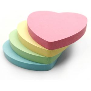 Evergreen Goods Lot De 4 Notes Adh&eacute;sives Pastel Et Lumineuses En Forme De Coeur Pour La Prise De Notes,Les Listes De Choses &Agrave; Faire Et Les Rappels Avec 100 Feuilles En 4 Couleurs - Neuf