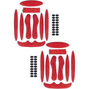 Lot de 2 coussinets en mousse pour casque de vélo, coussinets de rechange universels, accessoires pour casque de moto, rouge - Neuf