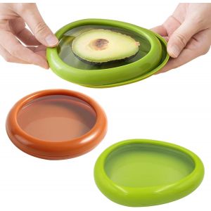 2 Pièces Conteneurs De Conservation Des Aliments Pour Avocat Tomate,Boîtes De Rangement S En Silicone Pour Fruits Et Légumes,Fruit And Vegetable Anti-Oxidation Silicone Fruit Storage Box - Neuf
