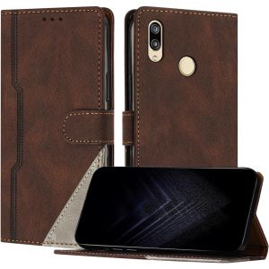 Kal-Étui Pour Huawei Y7 2019/Y7 Prime 2019/Y7 Pro 2019, Housse En Cuir Pu Avec [Protection Antichoc Tpu] [Fonction Support] [Porte-Cartes ] Coque Pour Huawei Y7 Prime 2019 - Marron - Neuf