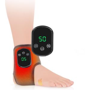 Jgd-Appareil De Massage Chauffant Portable Sans Fil 3 En 1 Pour Pieds Et Chevilles - Soulage La Douleur Avec Triple Massage Et 5 Niveaux De Chauffage - Convient Pour La Maison, Le Bureau, Les - Neuf