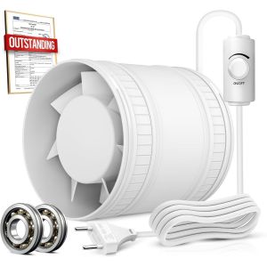 Extracteur d'Air 100 mm à Vitesse Réglable,Compact Ventilateur Silencieux et Puissant,Aérateur d Air avec Protection Contre la Surchauffe,VMC Salle de Bain Cave Garage Tente.[I1] - Neuf