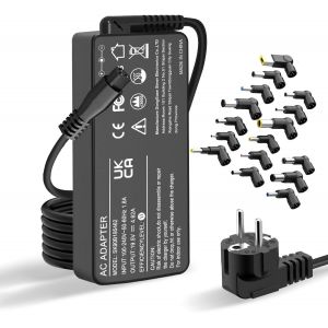 90W 16 Embouts (Non Usb C) Chargeur Universel Pour Ordinateur Portable Compatible Avec Hp Acer Asus Dell Lenovo Samsung Toshiba Cordon D'Alimentation Pour Notebook - Neuf