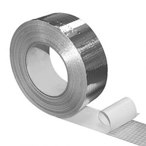 ALU TAZ Ruban Adh&eacute;sif en Aluminium Renforc&eacute; 50mm x 50m de Mailles pour Syst&egrave;mes de Ventilation et de Climatisation,Bande Adh&eacute;sif d'&Eacute;tanch&eacute;it&eacute; Renforc&eacute;,Isolation - Neuf