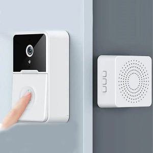 Sonnette vid&eacute;o sans fil intelligente avec vision nocturne et carillon - Restez connect&eacute; et en s&eacute;curit&eacute; gr&acirc;ce &agrave; la communication en temps r&eacute;el et &agrave; la d&eacute;tection de mouvement ! - Neuf