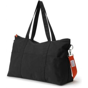 Sac De Sport Femmes Et Hommes,Sac De Voyage Léger Et Pliable Avec Compartiment,Sac De Gym,Résistant À L'Eau Imperméable,Sac Àmain Idéal Pour Natation,Gym,Sport Et Voyage(Noir) - Neuf