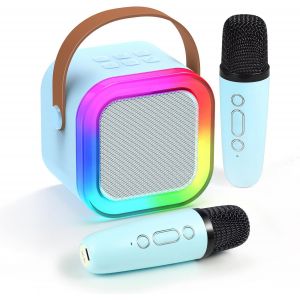 ERYI-Micro Karaoke Enfants Avec Micro Sans Fil, Cadeau Fille 4-12 Ans Anniversaire Jouet Fille 3-12 Ans Micro Enfant Cadeau Ado Fille Micro Sans Fil Karaoke Jouet Garcon 4-12 Ans Musique Enfant - Neuf