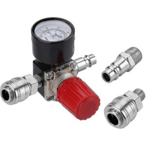 Régulateur de pression d'air Vanne à trois voies 175psi 12bar 1/4 pouce Régulateur de pression d'air pour compresseur (nouvelle vanne à 3 voies) - XC - Neuf