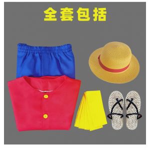 Costume One Piece Luffy Anime Japonais Deux Ans Plus Tard Costume De Cosplay Au Chapeau De Paille Jaune - Neuf
