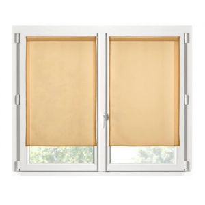 Brise-Bise - Monna - Voile Moutarde - 70 X 200 Cm - 100% Polyester - Passe-Tringle - Neuf