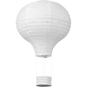 KALANKA-Lanterne ronde en papier, 30 cm, blanche, en forme de montgolfière, pour mariage, fête, anniversaire, fête - Neuf