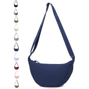RFCBC-Sac à Croissants en Nylon Sac à Croissant pour Femmes Nylon Petit Sac Demi-lune en Velours Côtelé Sac Banane en Velours Côtelé - Neuf