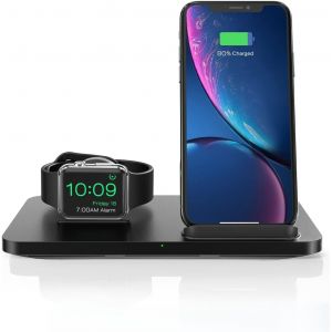 KALANKA-Chargeur Induction Chargeur sans Fil Qi certifié 15W Pad de Charge Rapide Chargeur pour iPh.One 13/12 Pro/12 Mini - Neuf