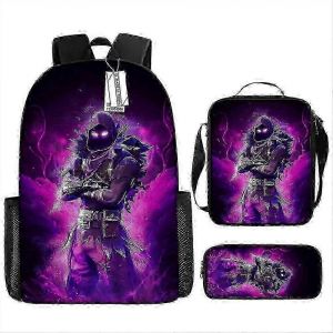 Sac a dos Fortnite pour etudiant, sac a dejeuner, trousse a crayons, sac a dos 0619 - Neuf