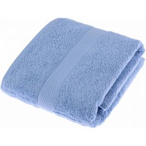 KAL-Serviette De Bain En 100% Coton Turc - Ultra Doux Et Absorbant - 500 G/M&sup2; - Bleu Clair - 70 X 130 Cm - Neuf