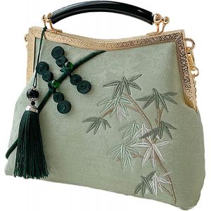 Femmes Brod&eacute; Pochette Style Chinois Vintage Sac &agrave; Main avec Gland Pendentif Sac &agrave; Bandouli&egrave;re pour Hanfu Cheongsam - Neuf