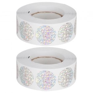Lot De 2 Rouleaux D'autocollants Ronds &Agrave; Paillettes,Ruban D&eacute;coratif Imprim&eacute; Washi,Fournitures D'emballage Pour Scrapbooking - Neuf