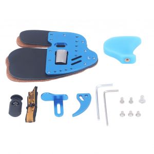 Protege-Doigts Pour Tir A L'arc, Protege-Doigts Pour L'entrainement Au Tir En Exterieur, Arc Classique, Bleu, Noir, Cuir, Taille L - Neuf