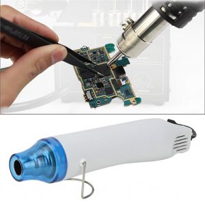 Pistolet a air chaud electrique, outil de bricolage pour gaufrage, sechage de tubes retractables et peinture (EU 220 V, blanc) - Neuf