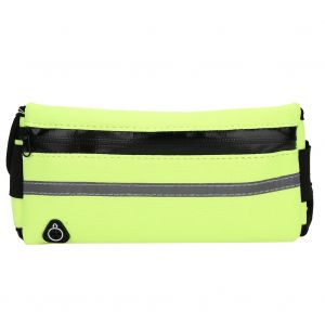 Sac banane multifonctionnel pour sports de plein air, sac de rangement pour telephone portable avec bande reflechissante (vert fluorescent) - Neuf