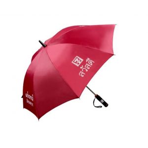 Parasol De Golf Avec Ventilateur Int&eacute;gr&eacute; - Rouge Vin - Neuf