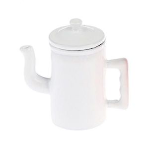 3x1/12 Maison de poup&eacute;e Miniature Alliage Bouilloire Pot B&eacute;b&eacute; Poup&eacute;e Cuisine Chambre Accs Blanc - Neuf