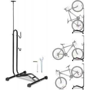 Ulteronixshop-Support 3 En 1 Pour V&eacute;lo Sur Pied - Support De Stationnement Vertical Pour V&eacute;lo De Montagne, V&eacute;lo De Route, V&eacute;lo Avec Diam&egrave;tre De Roue Max 73,6 Cm&iquest; - Neuf