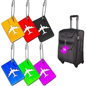 &Eacute;tiquette De Bagages 6 Pcs Alliage D'aluminium Valise &Eacute;tiquettes De Bagages En M&eacute;tal &Eacute;tiquettes Avec Nom &Eacute;tiquette D&iquest;adresse Pour Pour Pr&eacute;venir La Perte De Bagages D&iquest;avion Sac &Agrave; Main (6 - Neuf