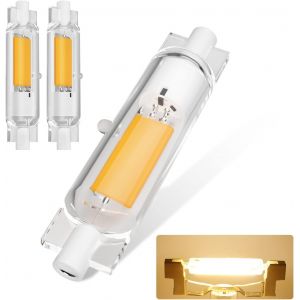 Kal-R7s Led 78mm Blanc Chaud 3000k, 5.4w 220v Dimmable Cob Led R7s, 60w R7s J78 Remplacement Halogène, 500lm Double Extrémité R7s Projecteur, Angle De Faisceau 360° (Color : 78mm, Size : 2pcs) - Neuf