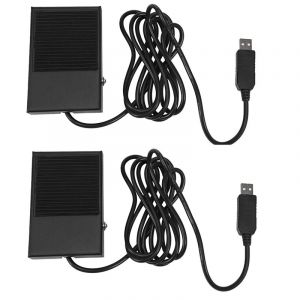 Joli au pied USB en métal, pédale de clavier pour ordinateur PC HID, interrupteur d'action USB, clé de commande, canonique, 2 pièces - Neuf