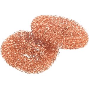 Lot de 2 Eponge Cuivre, grattoir vaisselle Cobi,éponges en cuivre pour un nettoyage doux contre les salissures, pour l'acier inox, la vitrocéramique et la porcelaine, inoxydables, 9x2,2cm. - Neuf