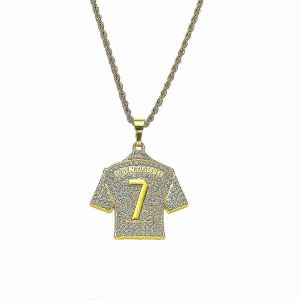 Collier Jersey Pour Homme,Hip Hop Ronaldo N ° 7 Jersey Collier Numéro 7 Soccer Jersey Pendentif Collier Mens - Neuf
