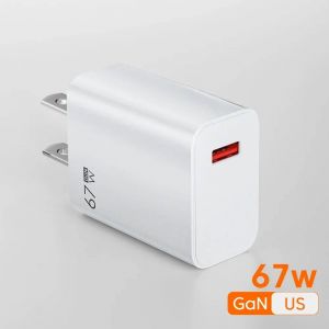 Chargeur De Charge Rapide Usb 67w Avec Câble De Type C 6a Pour Xiaomi 14 Ultra Pro Redmi Note 13 Pro X5 F5 Pro,Adaptateur Mural Pour Téléphone Portable--Us Charger - Neuf