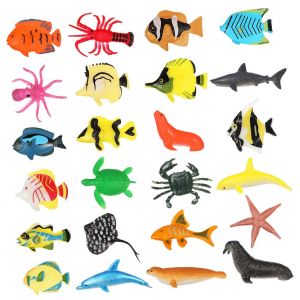 Ensemble De 1 Figurine D'aquarium R&eacute;aliste Repr&eacute;sentant Des Poissons Et Des Cr&eacute;atures Marines, R&eacute;sistante &Agrave; La D&eacute;coloration, Pour Une D&eacute;coration Et Un Am&eacute;nagement Aquatique Vivant. - Neuf
