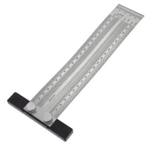 R&egrave;gle de dessin et outil de tra&ccedil;age multifonctions en acier inoxydable - Neuf